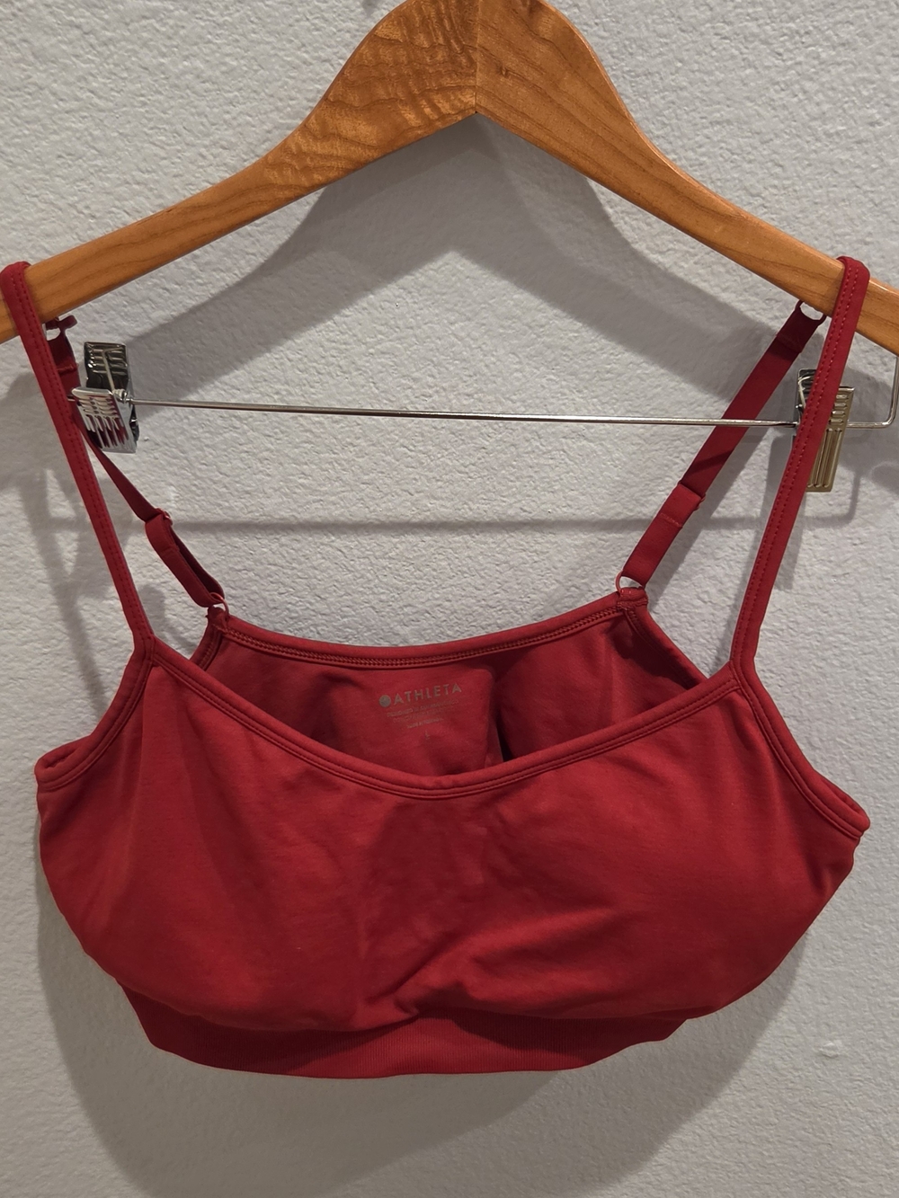 Athleta Crimson Red Adjustable-Strap Bralette/Sports Bra